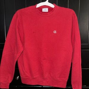 Champion Red Crewneck, size medium